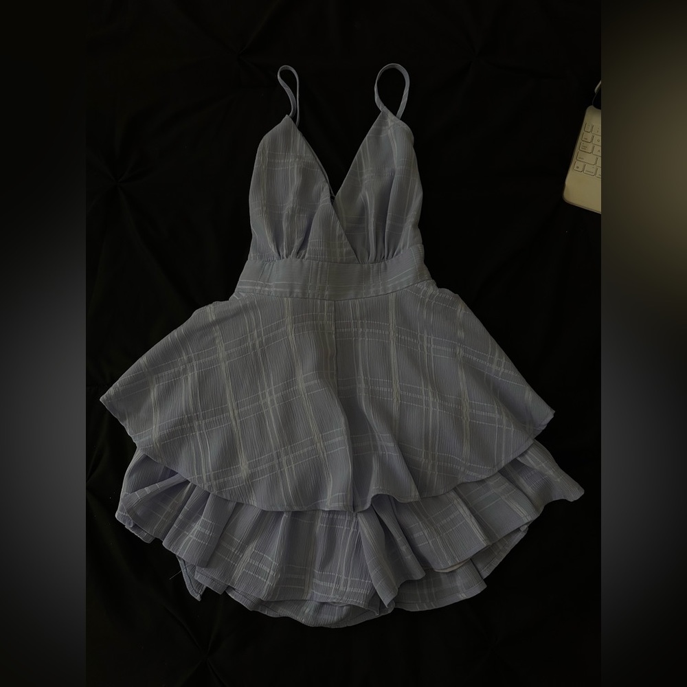 Princess Polly Light Blue Romper Dress